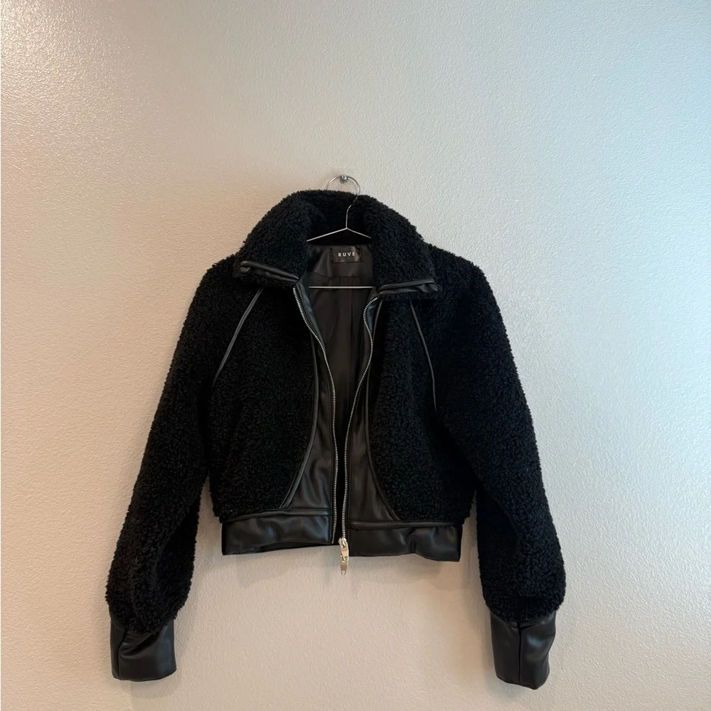 Ruve Javan Sherling Jacket Black - Picture 3 of 11